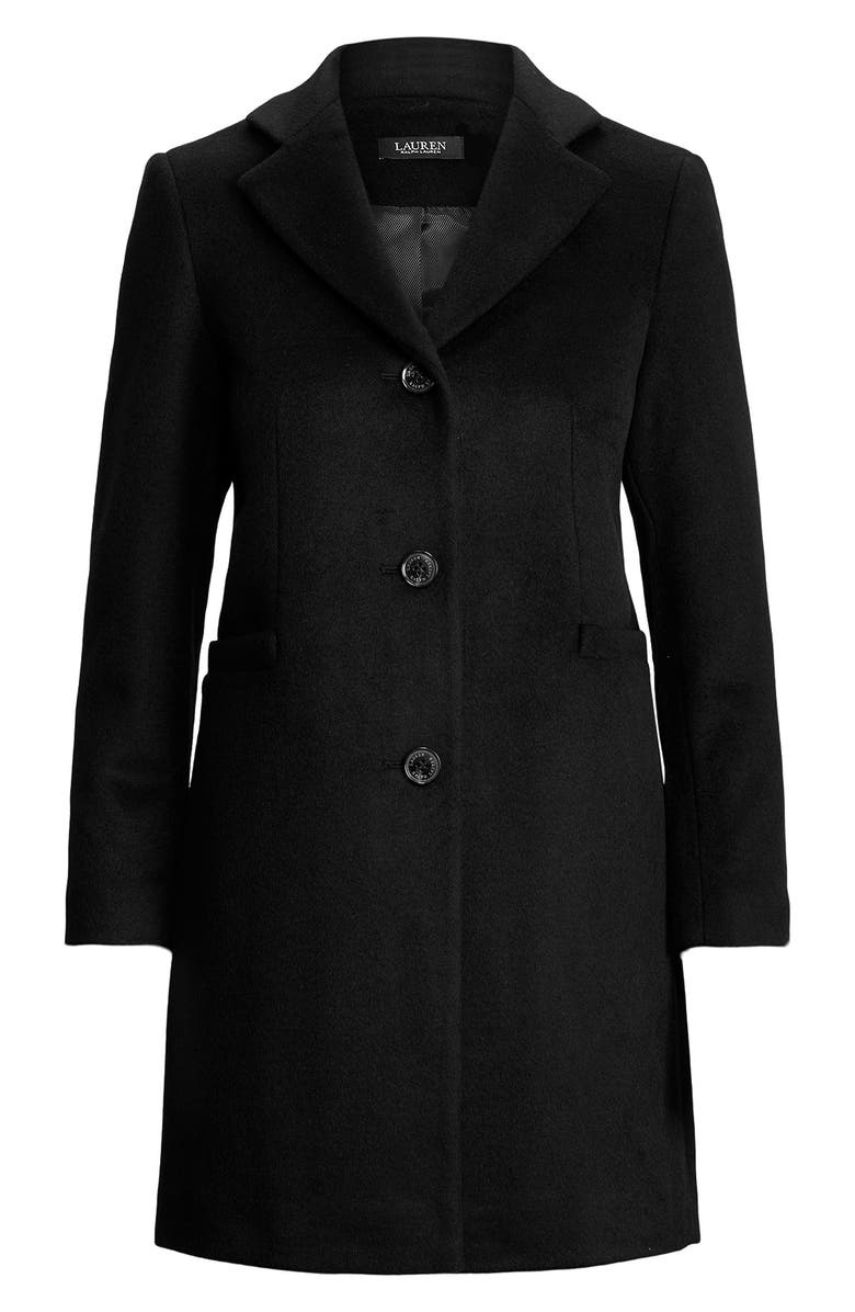 Lauren Ralph Lauren Reefer Wool Blend Coat, Alternate, color, 