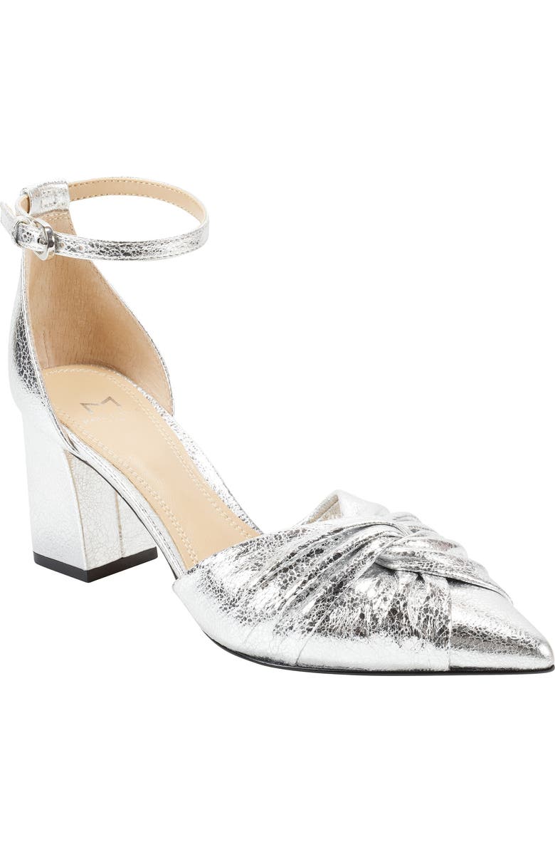 Marc Fisher LTD Ziya Knotted Ankle Strap Block Heel Pump, Main, color,