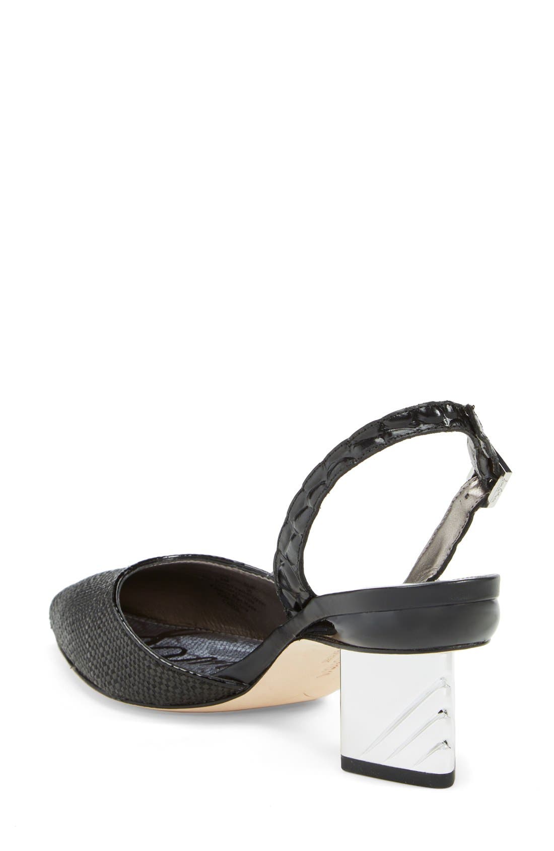 'Carol' Slingback Pump, Alternate, color, BLACK