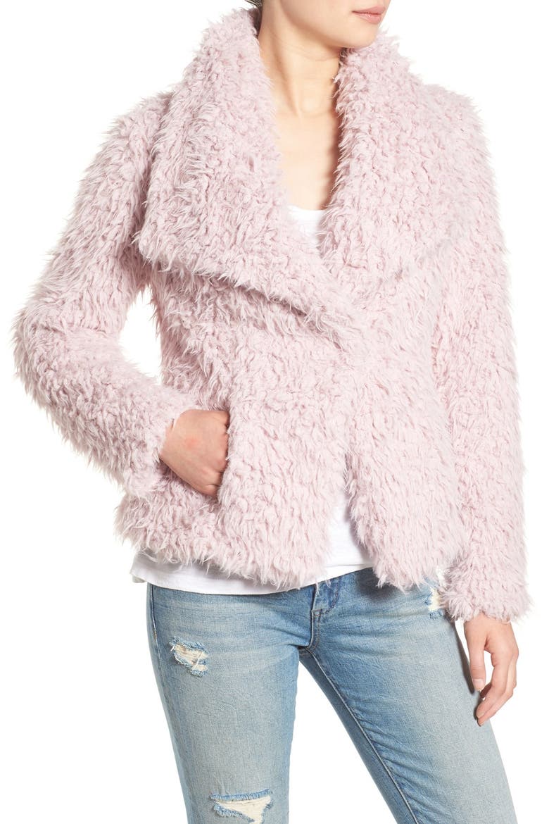Faux Fur Jacket, Alternate, color, POWDER PUFF