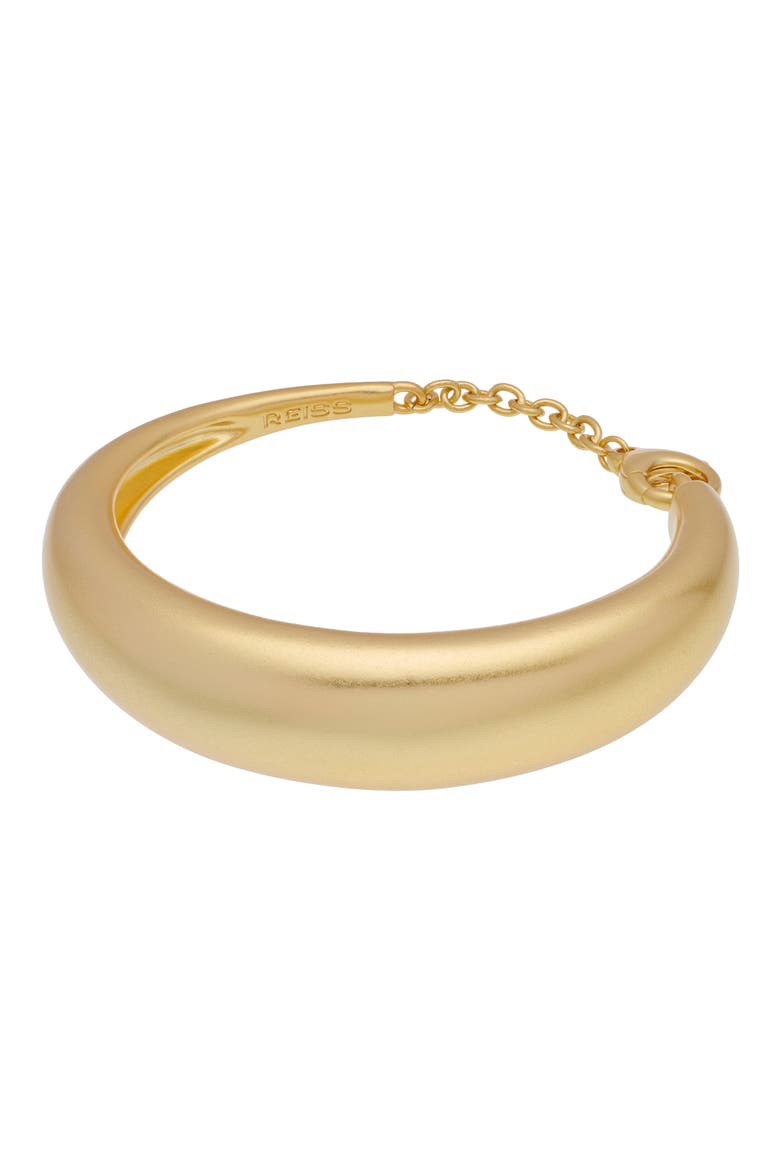 Selina Smooth Curve Chain Back Cuff, Main, color, GOLD TONE