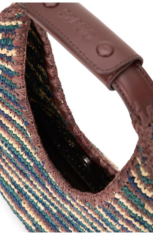STAUD STAUD MOON RAFFIA TOP HANDLE TOTE