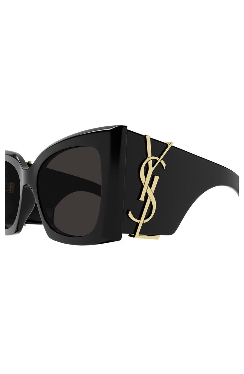 Saint Laurent Blaze 54mm Cat Eye Sunglasses, Alternate, color, Black