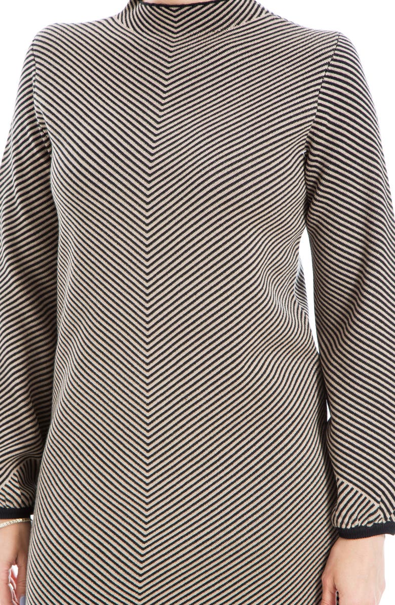 MAX STUDIO Sweater Dress, Alternate, color, Black/ Taupe