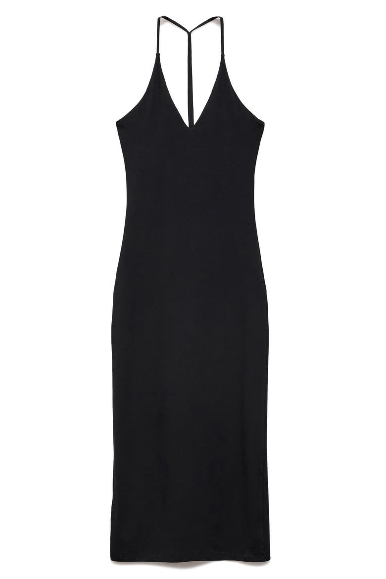 Sleeveless Midi Dress, Alternate, color, BLACK
