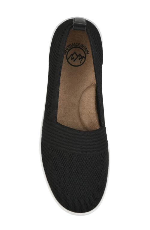 White Mountain Footwear Upright Woven Slip-on Sneaker In Black Fabric