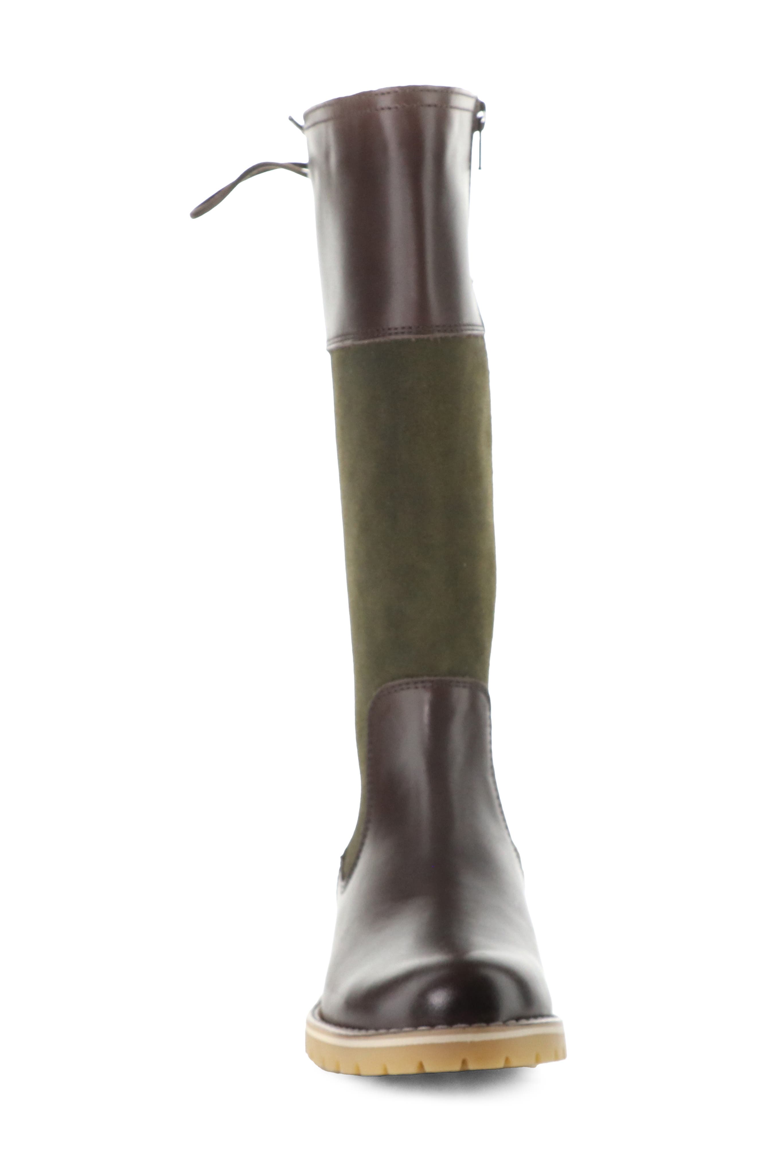 Hunt Knee High Boot, Alternate, color, DK BROWN/ OLIVE