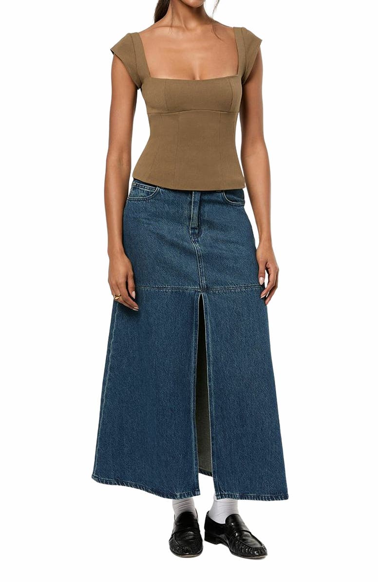WeWoreWhat Denim Maxi Skirt, Alternate, color,