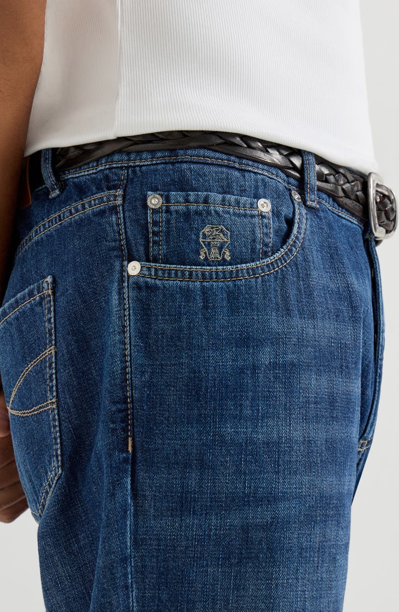 Brunello Cucinelli Lightweight denim trousers, Alternate, color, Dark Denim