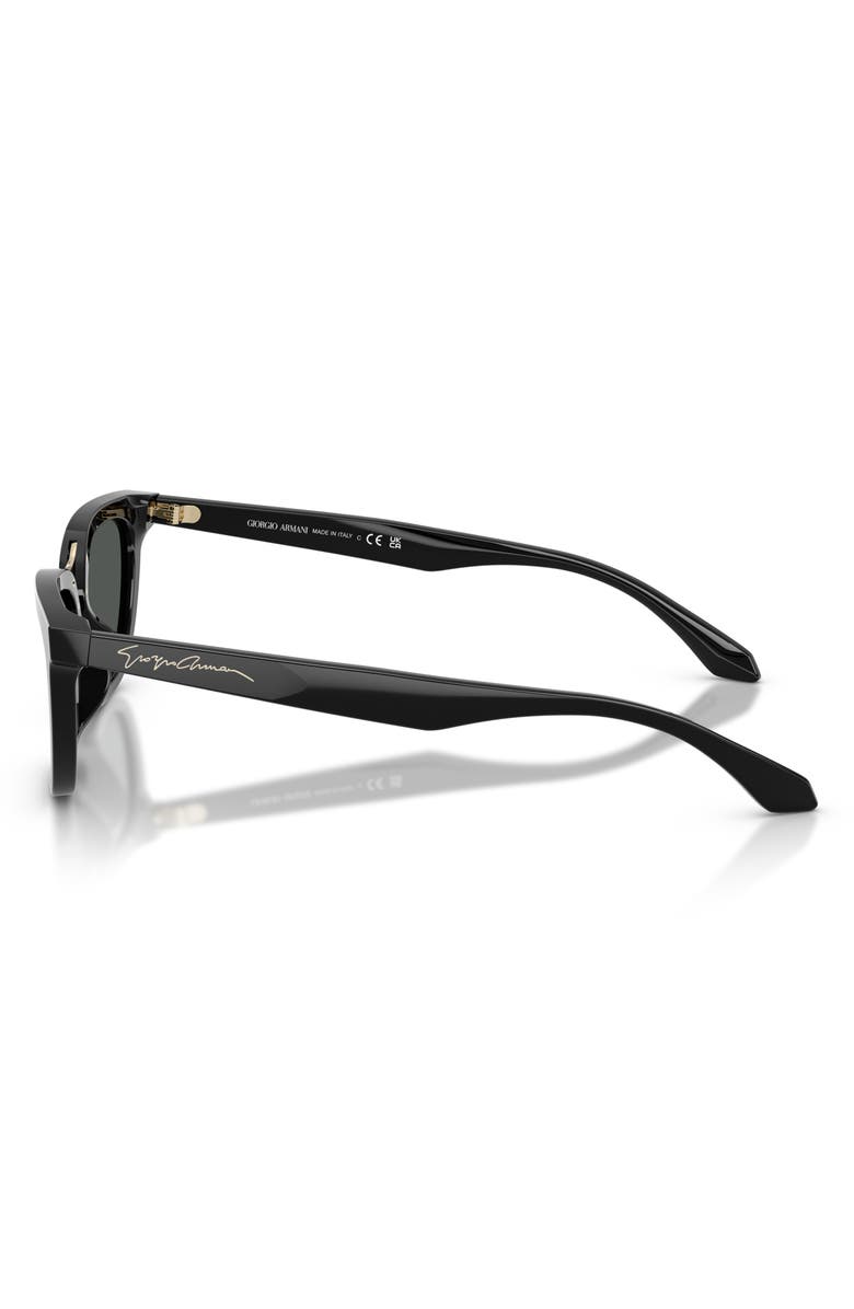 ARMANI 54mm Butterfly Sunglasses, Alternate, color, Black / Dark Grey