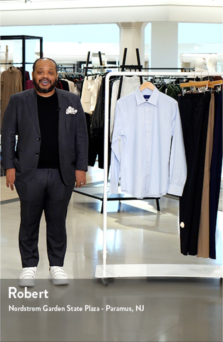 Luxury Non-Iron Trim Fit Stripe Dress Shirt, sales video thumbnail