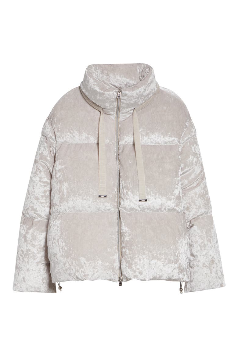 Velvet Quilted Down Puffer Jacket, Alternate, color, 1985 CHANTILLY