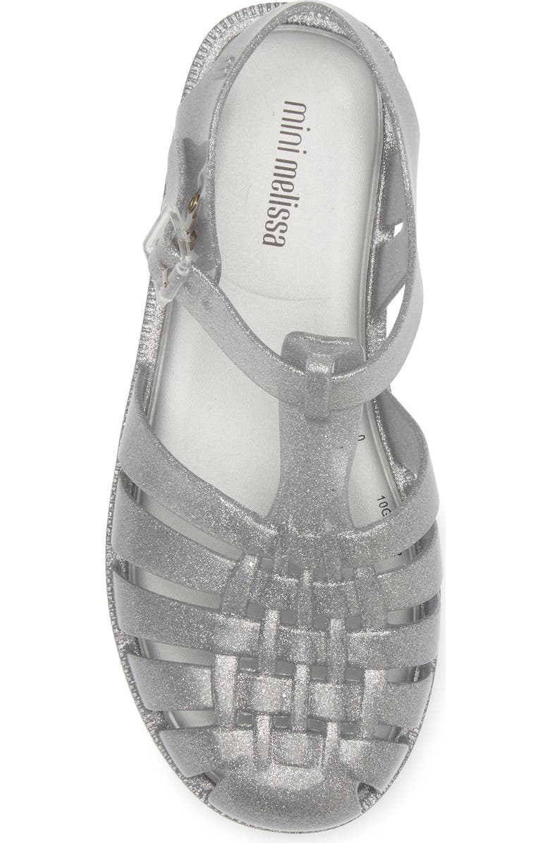 Mini Melissa Kids' Mini Posession Jelly Fisherman Sandal, Alternate, color, Clear Glit