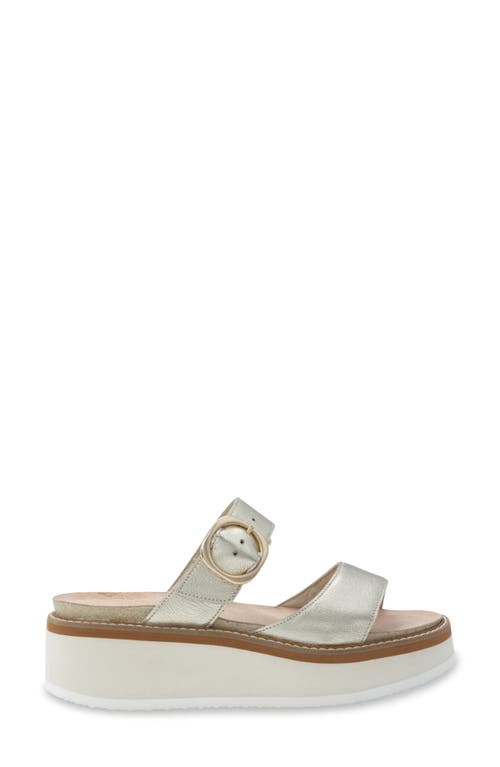 Naot Crepe Platform Shoes In Radiant Gold In Rdnt Gld Leather W/offwhite