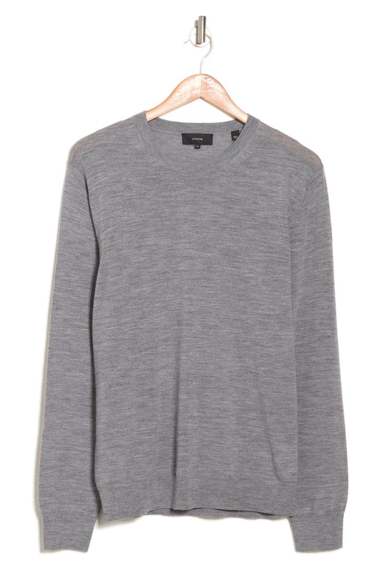 Crew Neck Merino Wool Sweater, Alternate, color, H STEEL