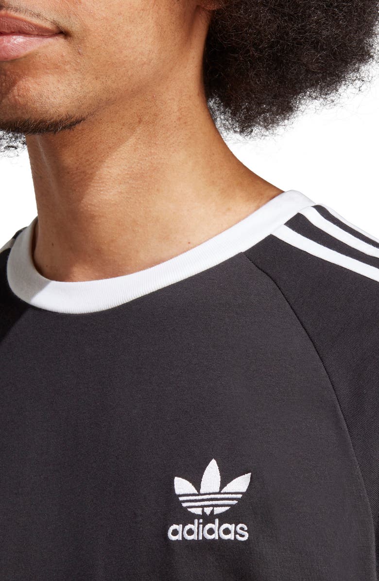 adidas Adicolor 3-Stripes T-Shirt, Alternate, color, Black