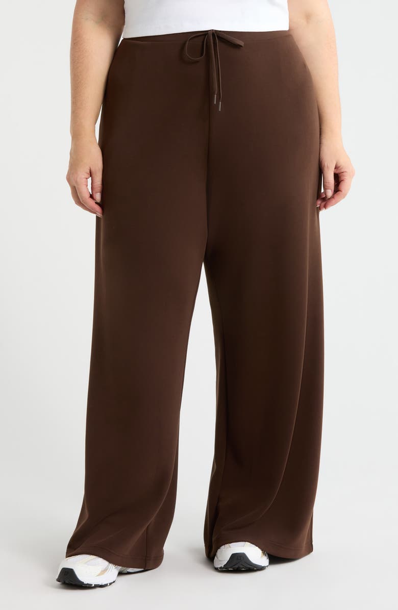 Zella Soft Luxe Wide Leg Pants, Main, color, Brown Mole'