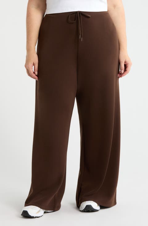 Ultrasoft Wide Leg Drawstring Pants (Plus)