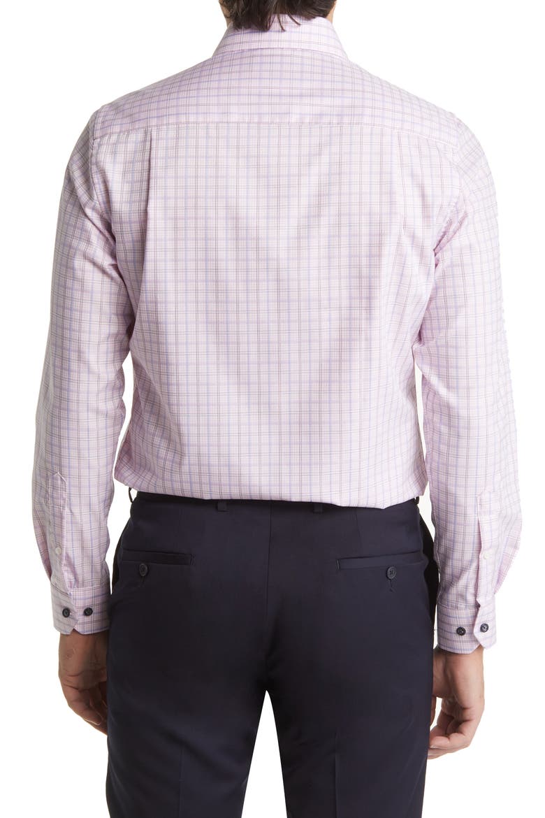 Tailored Fit Check Dress Shirt, Alternate, color, PINK
