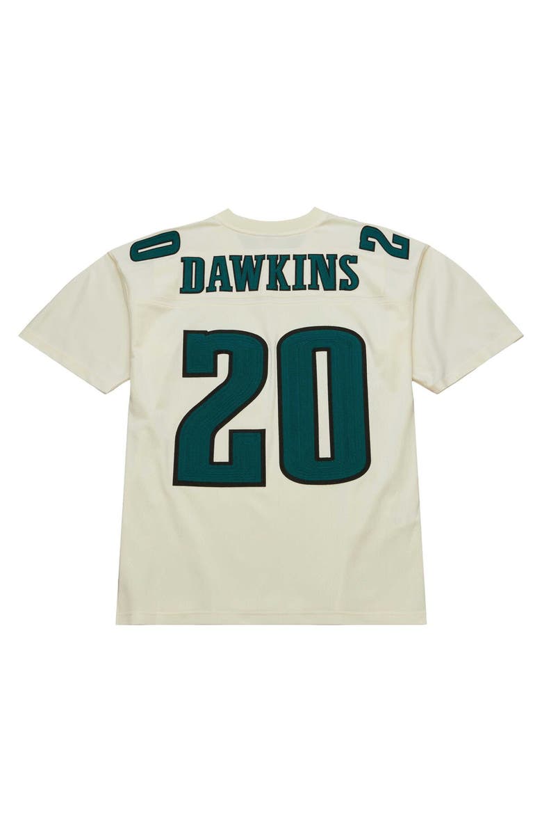Mitchell & Ness Men's Mitchell & Ness Brian Dawkins Cream Philadelphia Eagles Chainstitch Legacy Jersey, Alternate, color, Cream