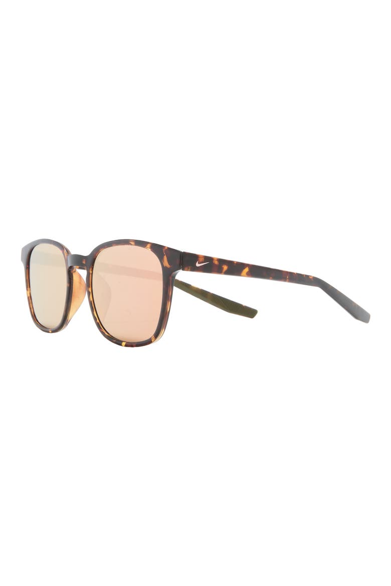 51mm Nike Session Round Sunglasses, Alternate, color, TORT/WASHED CORAL/ROSE GOLD MI