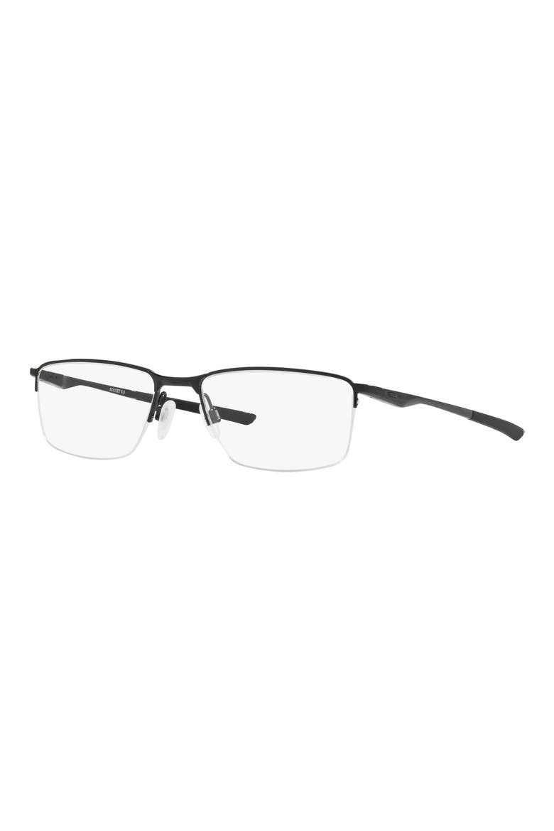 Socket 5.5 56mm Rectangular Optical Glasses, Alternate, color, BLACK