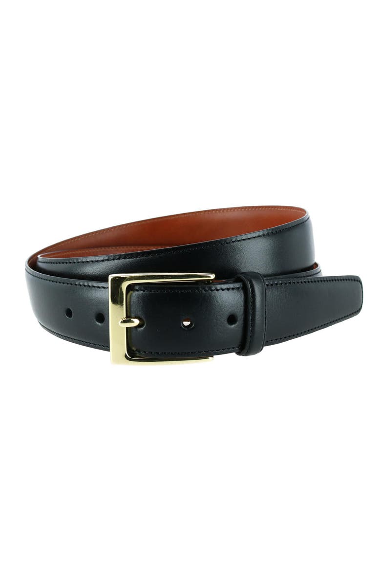 Classic 30mm Cortina Leather Belt, Main, color, Black
