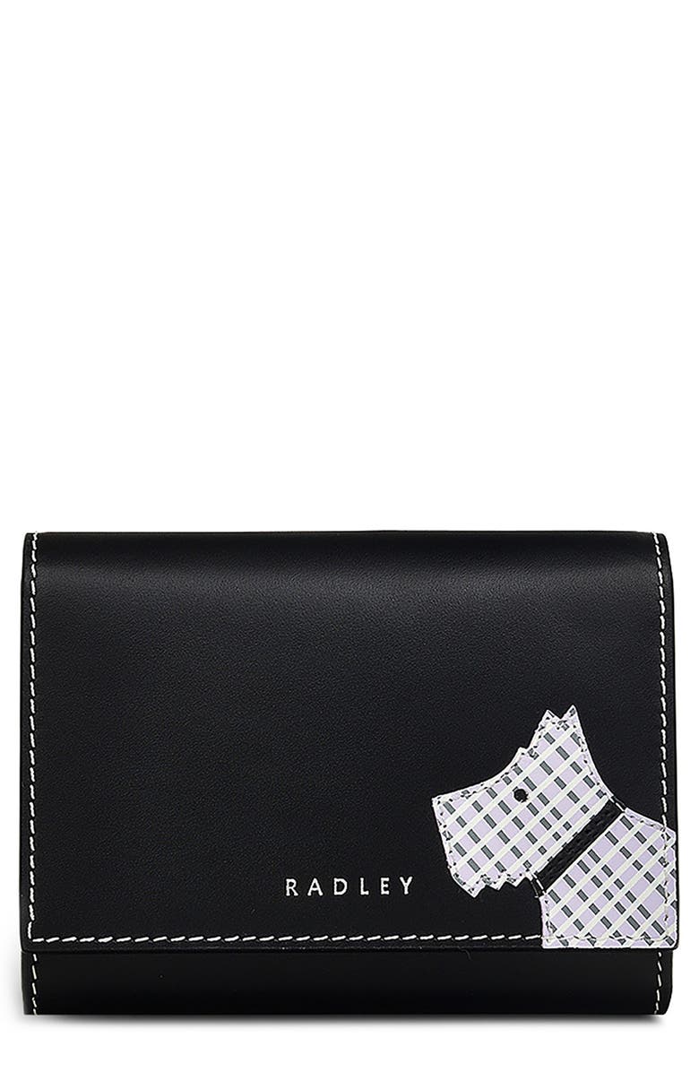 Radley Face to Face Medium Flap Clutch, Main, color, Black