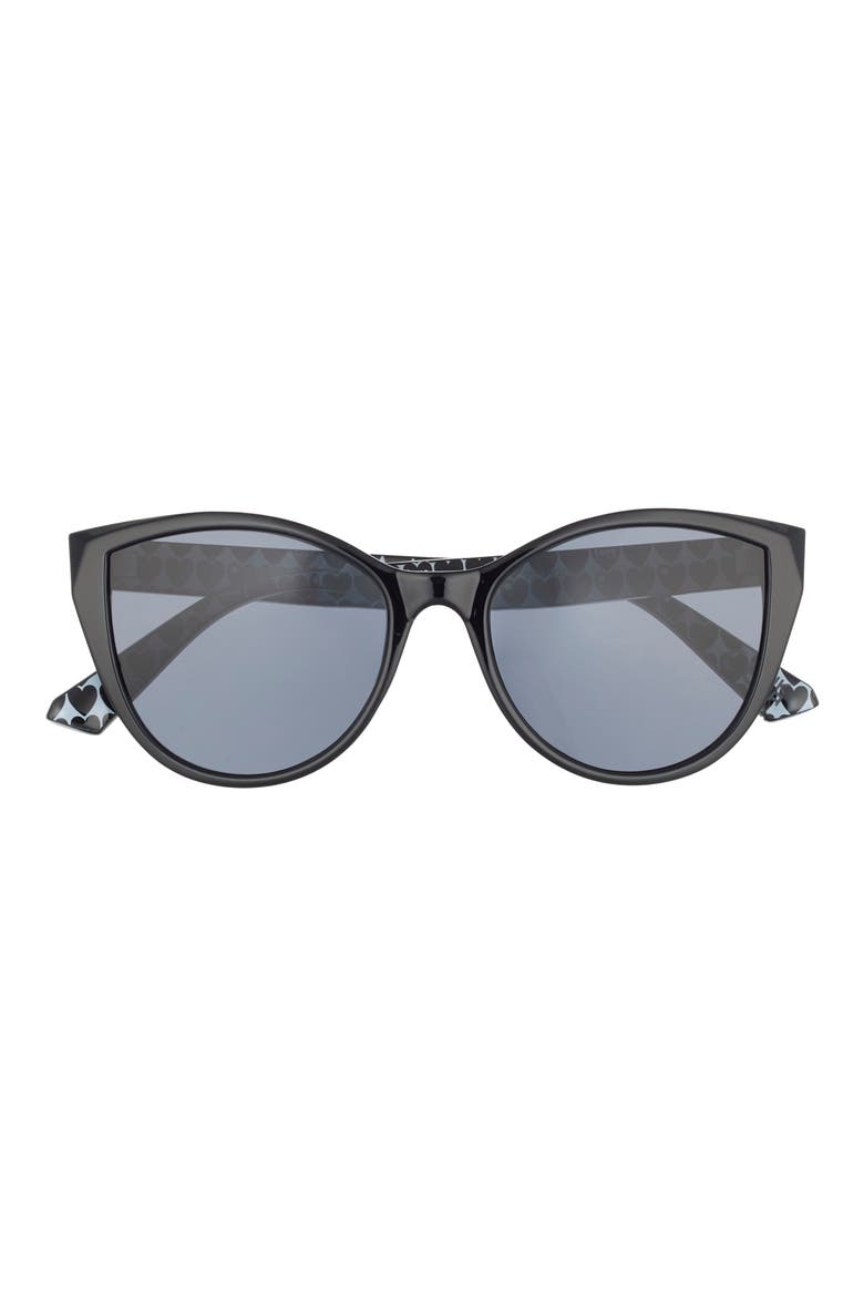 54mm Cat Eye Sunglasses, Main, color, BLACK OPAQUE