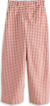 NEXT Gingham Relaxed Wide Leg Pants