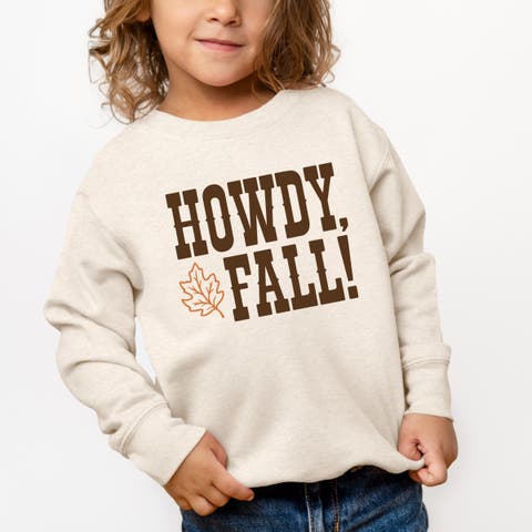 Howdy Fall Leaf Toddler Graphic Sweatshirt