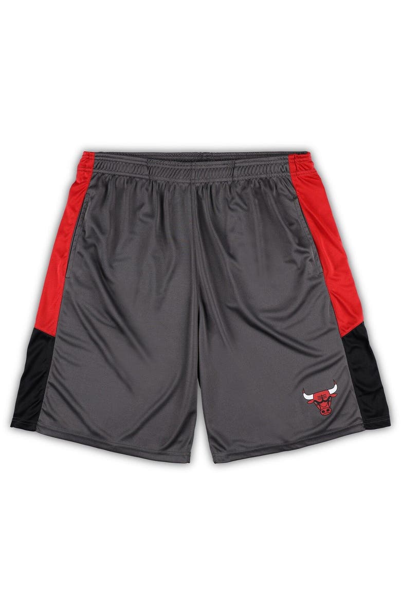 FANATICS Men's Fanatics Branded Gray Chicago Bulls Big & Tall Shorts, Main, color, Gray