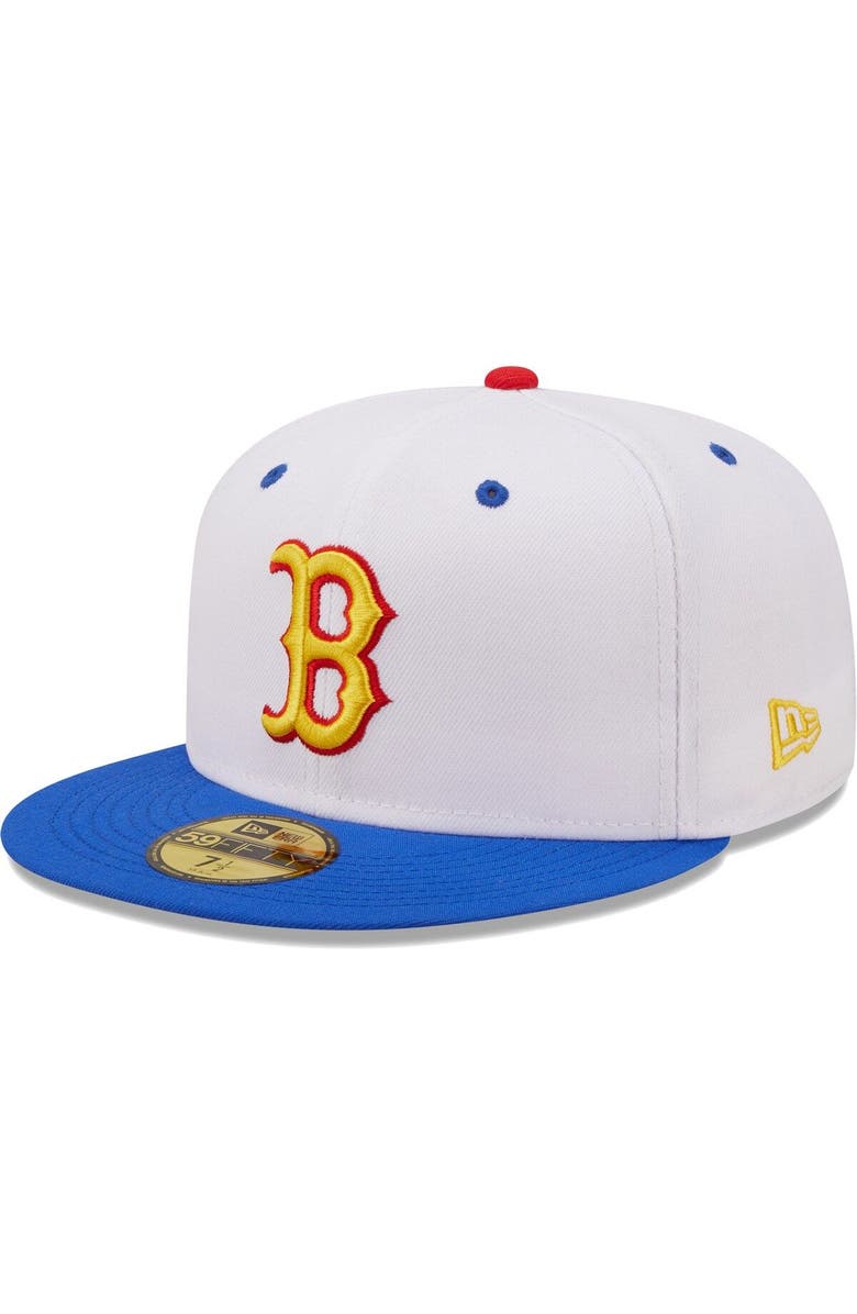 New Era Men's New Era White/Royal Boston Red Sox 2004 World Series Champions Cherry Lolli 59FIFTY Fitted Hat, Alternate, color, 