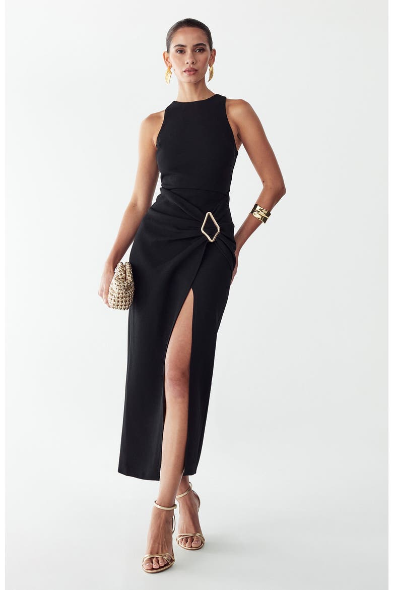 Soraye Midi Dress, Main, color, Black