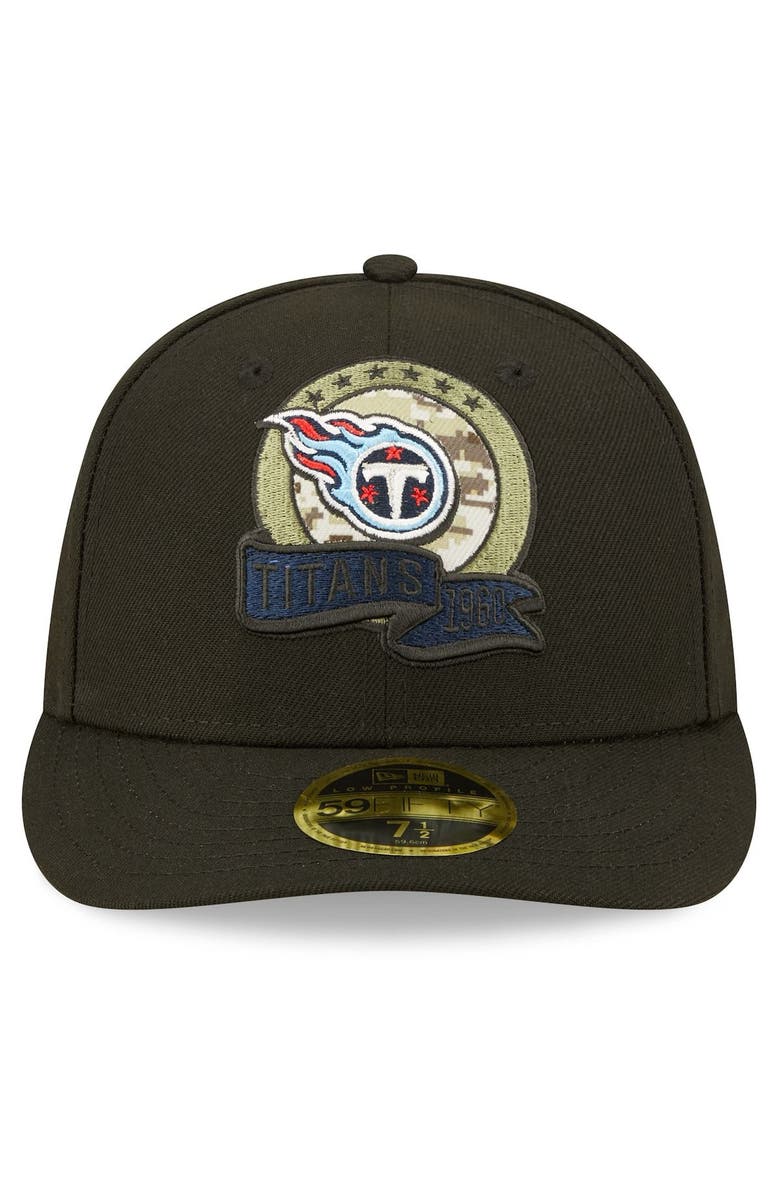New Era Men's New Era Black Tennessee Titans 2022 Salute To Service Low Profile 59FIFTY Fitted Hat, Alternate, color, 