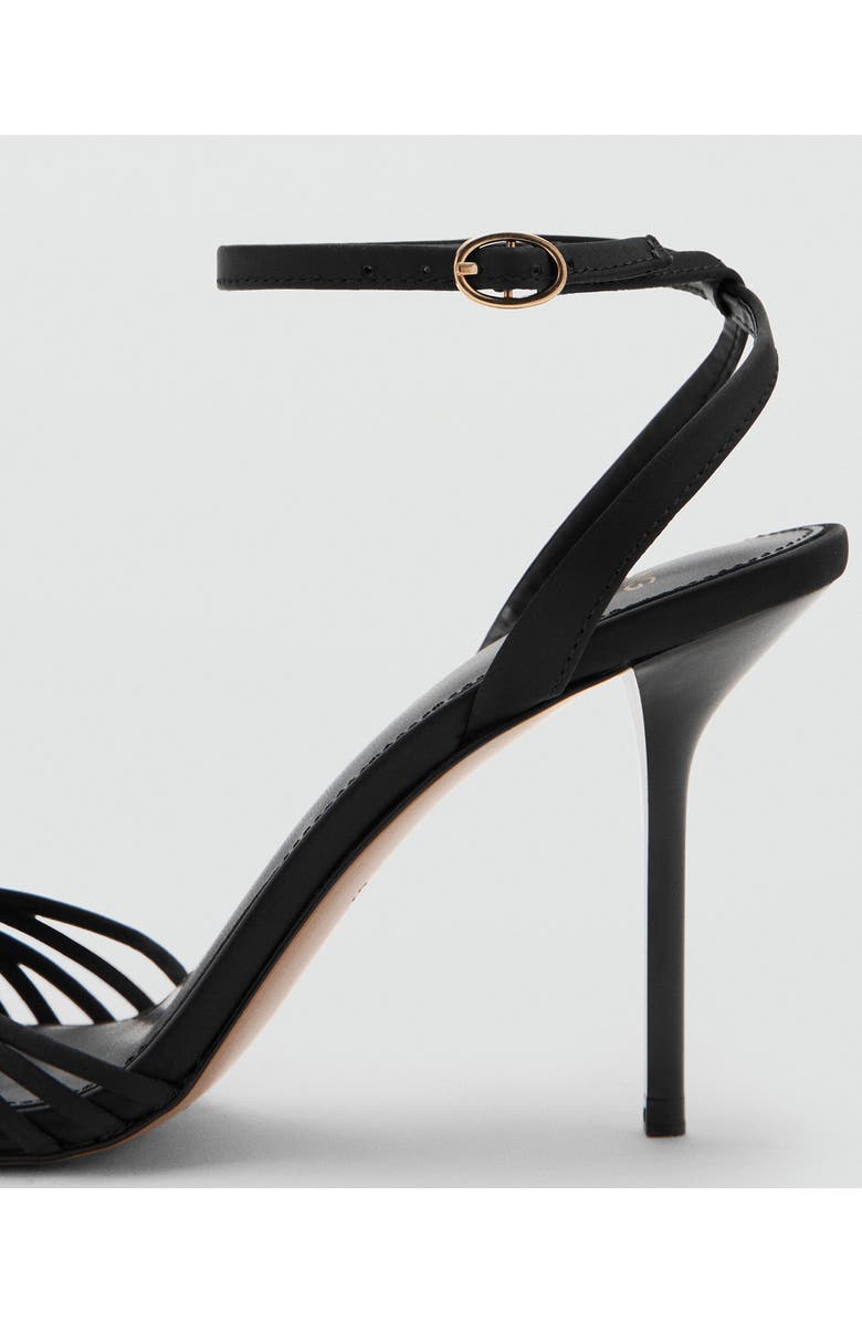 MANGO Strappy Sandal, Alternate, color, Black