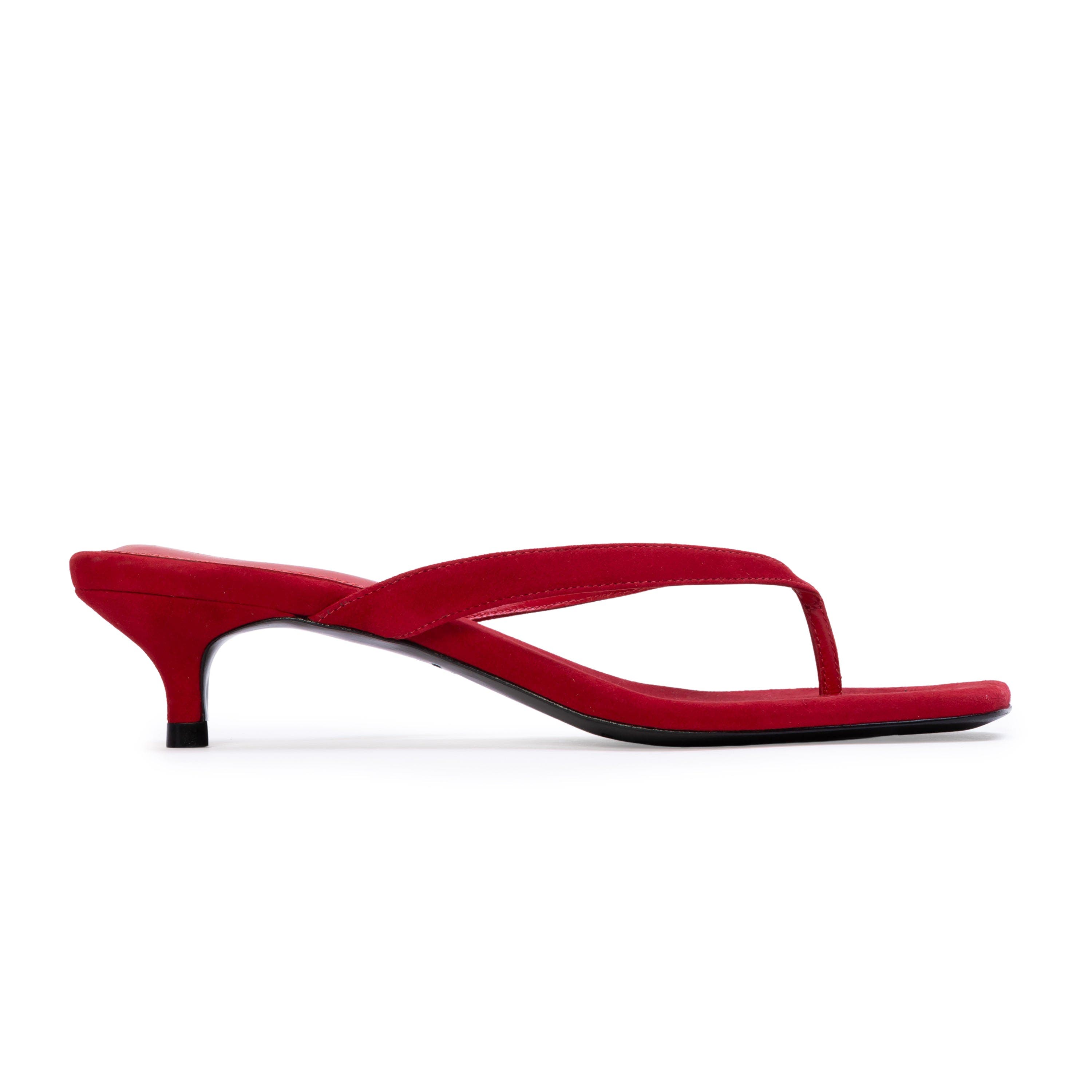 Kendal 35 Suede Sandal, Main, color, Cherry Suede