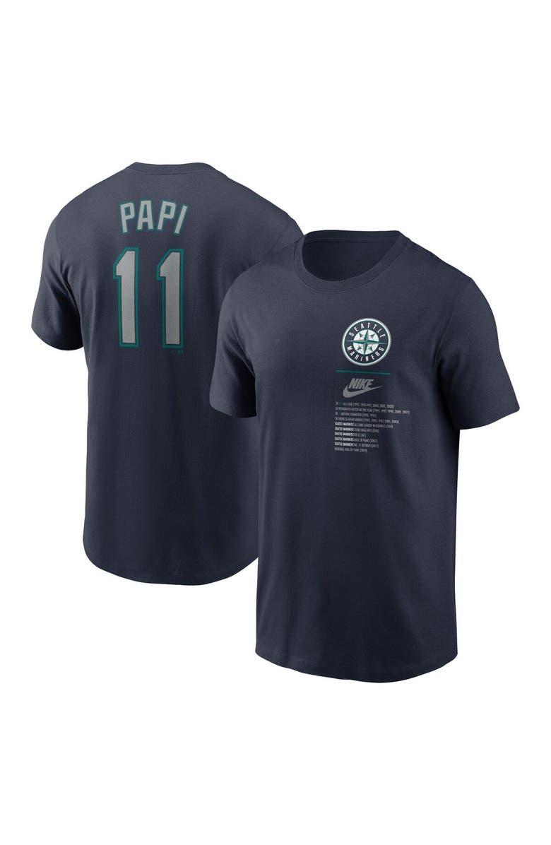 Nike Men's Nike Edgar Martinez Navy Seattle Mariners Team Legends Name & Number T-Shirt, Main, color,