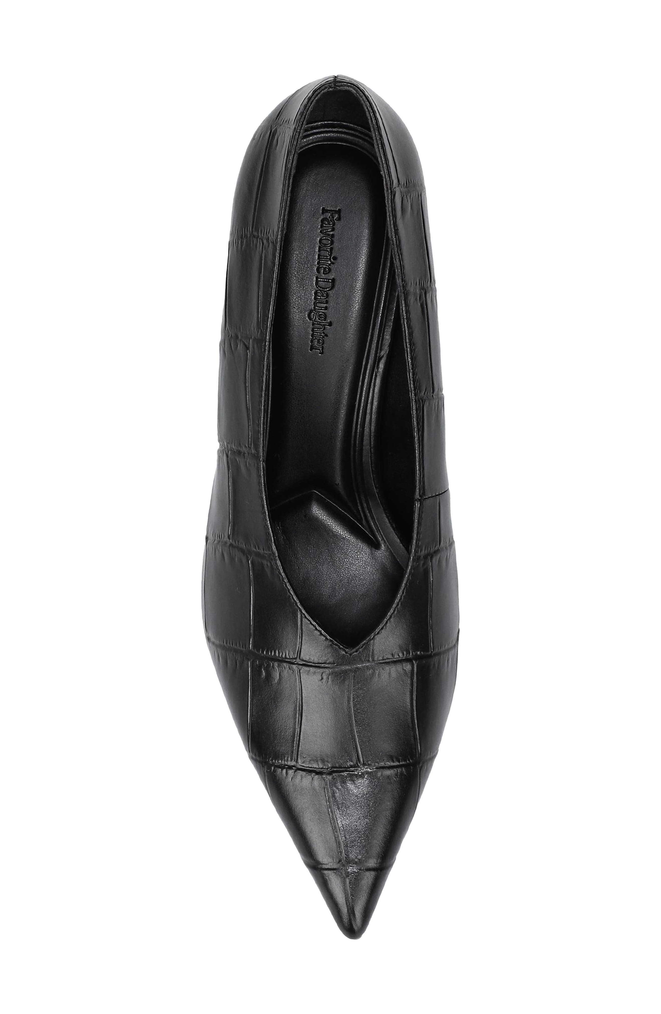 Favorite Daughter Kenna Pointed Toe Pump, Alternate, color, Black Croc