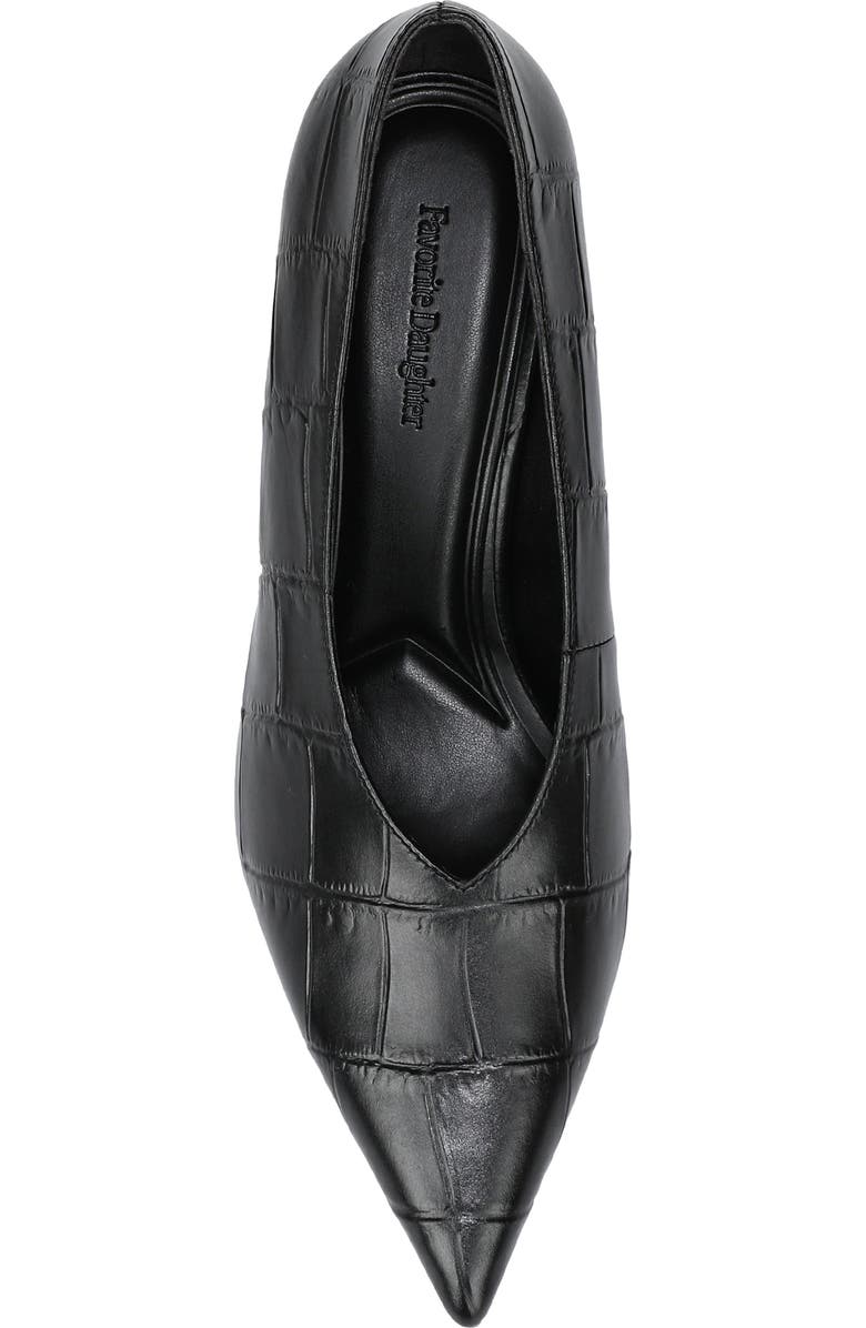 Favorite Daughter Kenna Pointed Toe Pump, Alternate, color, Black Croc