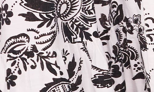 HALOGEN HALOGEN® PAISLEY PUFF SLEEVE TIERED MAXI SHIRTDRESS