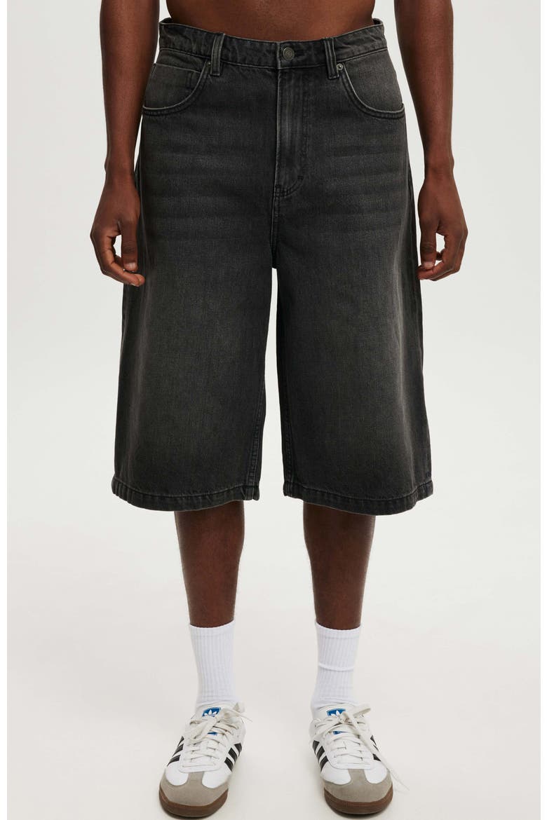 Men's Super Baggy Jort, Main, color, Y2k Washed Black