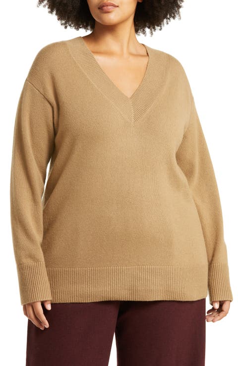 Wool & Cashmere Blend Sweater (Plus Size)