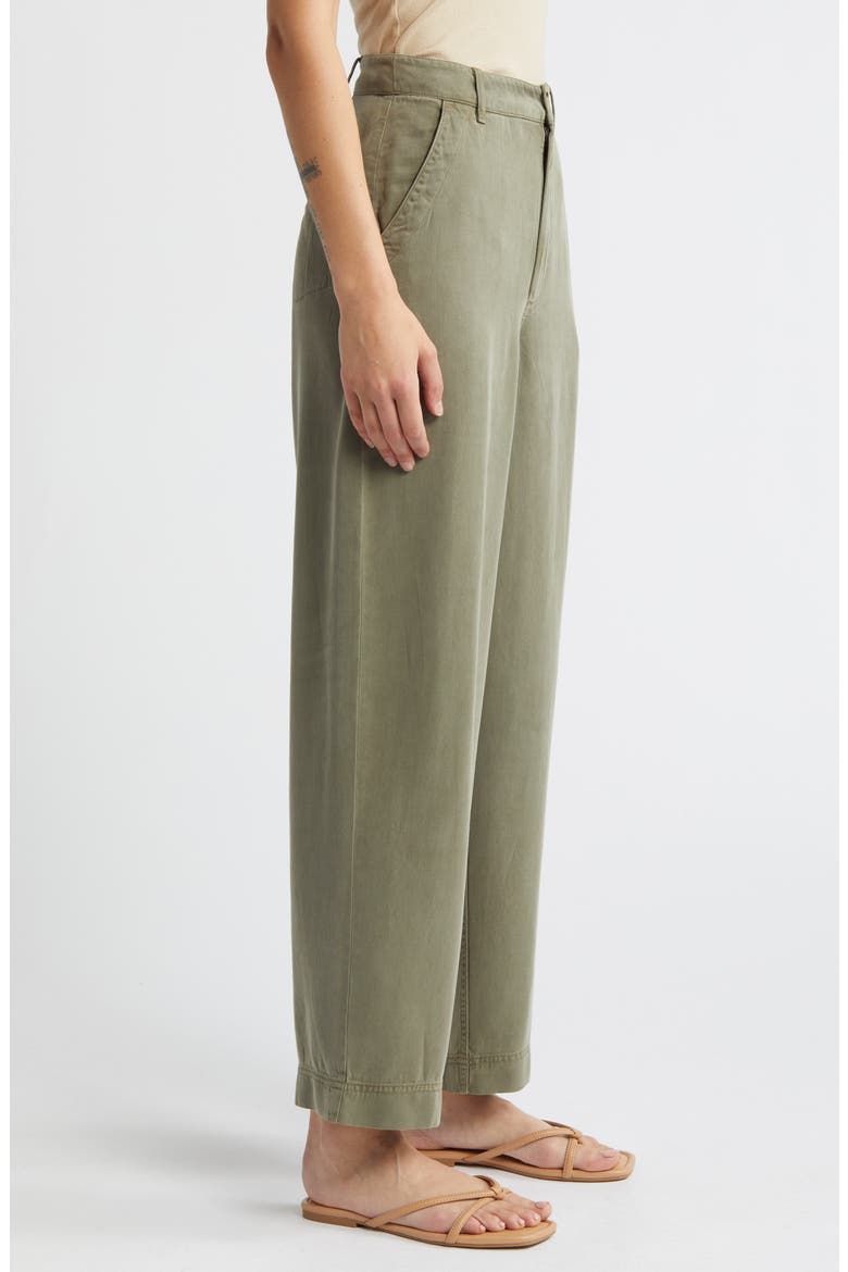 Flat Front Straight Leg Pants, Alternate, color, OLIVE KALAMATA