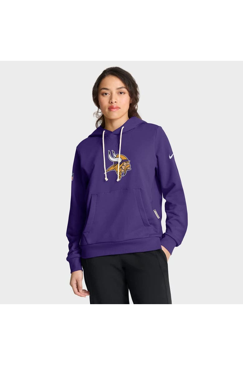 Women's Nike Purple Minnesota Vikings Sideline Standard Issue Initial Home Dri-FIT Hoodie, Main, color, Purple
