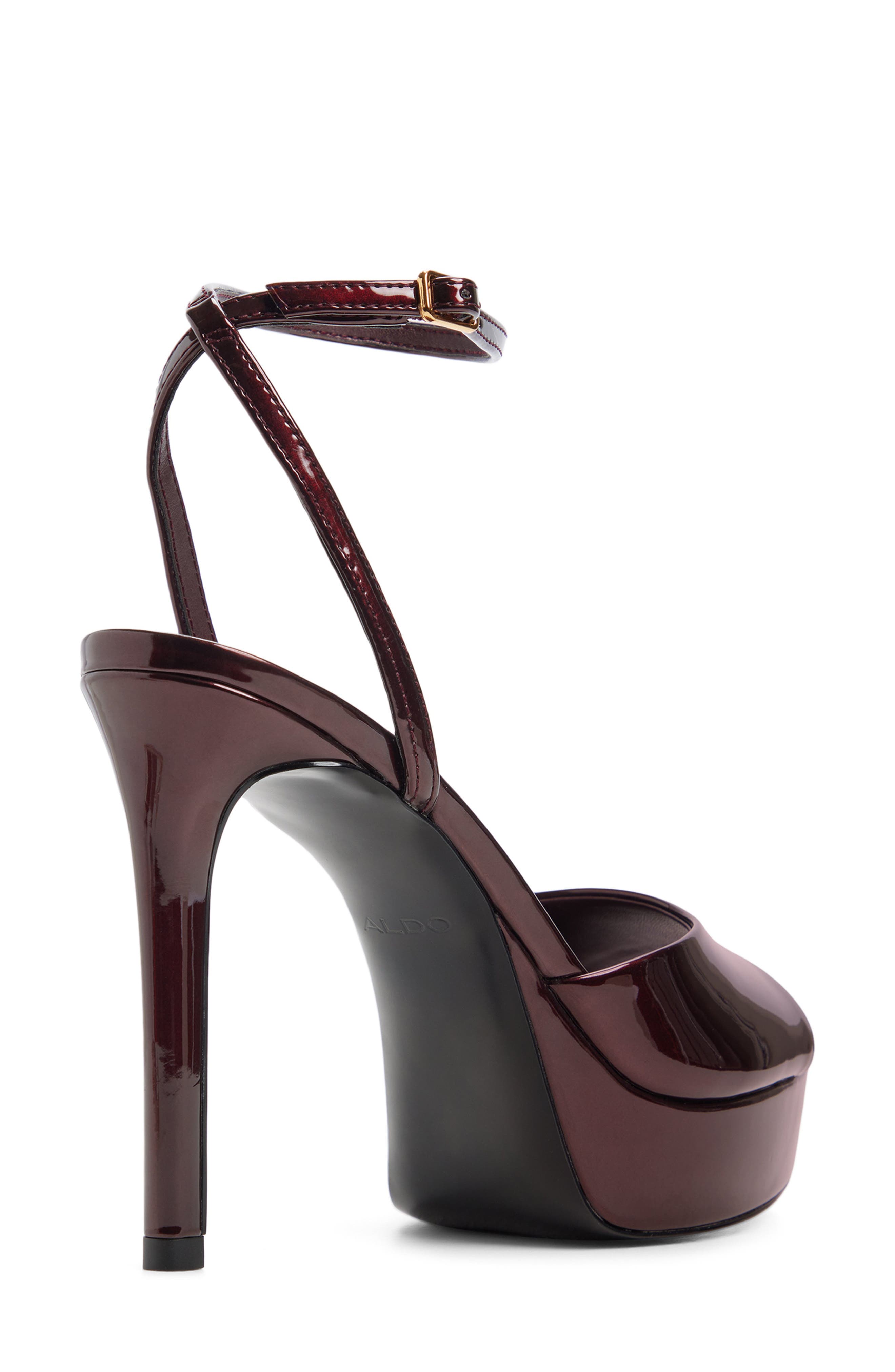 Aydah Platform Sandal, Alternate, color, DARK BROWN