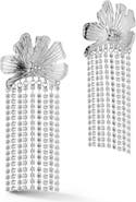 CHLOE AND MADISON CZ Flower Drop Earrings