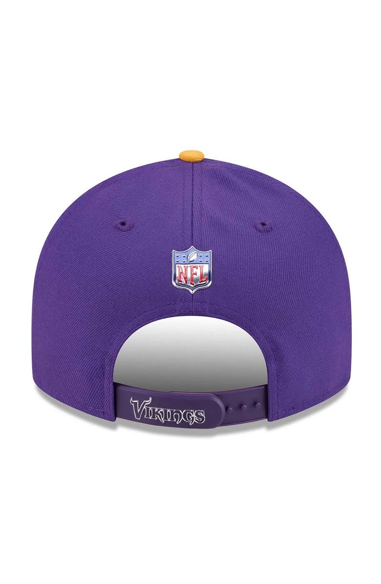 New Era Men's New Era  Purple/Gold Minnesota Vikings 2026 NFL Draft On Stage Pre-Curved 9FIFTY Snapback Hat, Alternate, color, Purple
