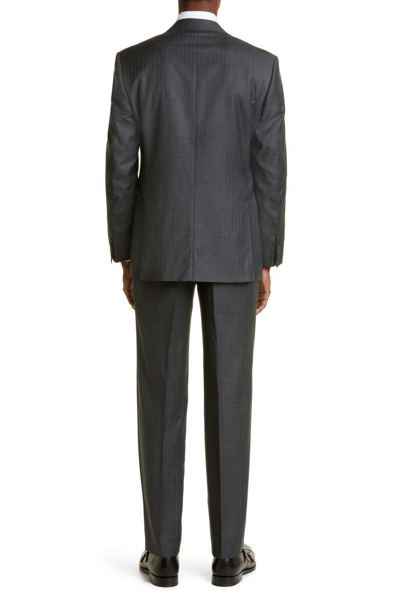 Siena Stripe Wool Suit, Alternate, color, GREY