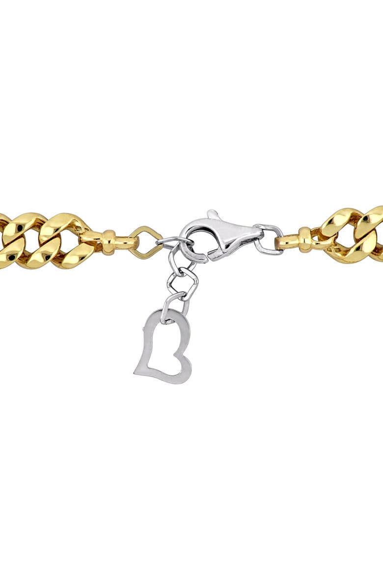 Julianna B. Diamond Heart Cuban Link Bracelet 14k, Alternate, color, 14K Gold